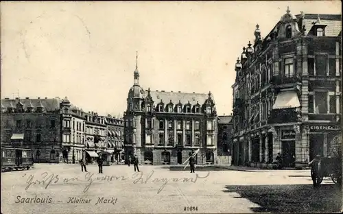 Ak Saarlouis im Saarland, Kleiner Markt