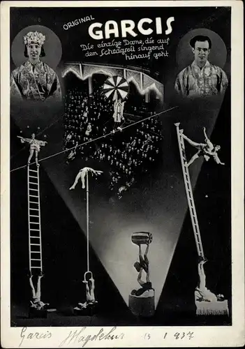 Ak Original Garcis, Seilartisten, Akrobaten, Zirkus