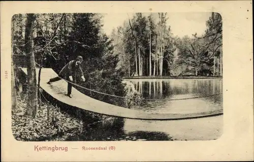 Ak Roosendaal Rozendaal Gelderland Niederlande, Kettingbrug