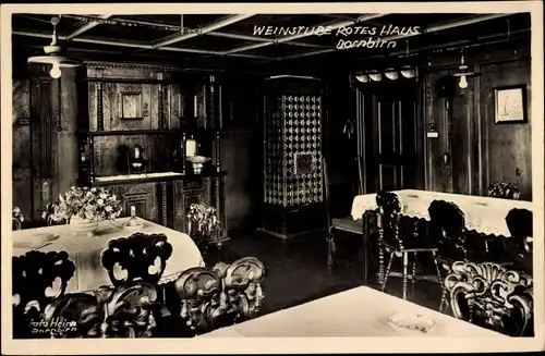 Foto Ak Dornbirn in Vorarlberg, Weinstube Rotes Haus, Innenansicht