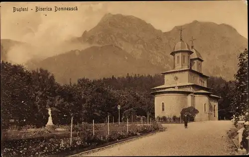 Ak Busteni Große Walachei Rumänien, Biserica Domneasca, Kirche