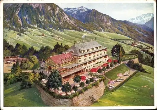 Künstler Ak Bad Oberdorf Bad Hindelang im Oberallgäu, Hotel Luitpoldbad