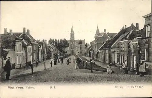 Ak Fijnaart Moerdijk Nordbrabant Niederlande, Markt