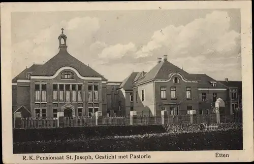 Ak Etten Leur Nordbrabant, R. K. Pensionaat St. Joseph, Gesticht met Pastorie