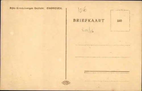 Ak Eindhoven Nordbrabant Niederlande, Rijks Krankzinnigen Gesticht, Keuken afdeeling