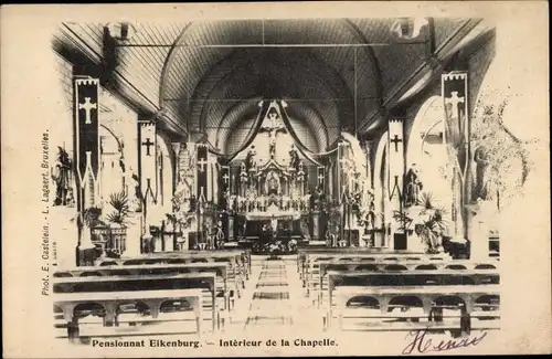 Ak Eindhoven Nordbrabant Niederlande, Pensionnat Eikenburg, Interieur de la Chapelle