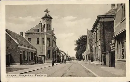 Ak Dongen Nordbrabant Niederlande, Hoogenham met Postkantoor, Raadhuis
