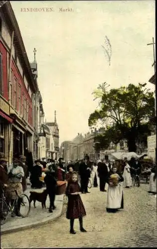 Ak Eindhoven Nordbrabant Niederlande, Markt