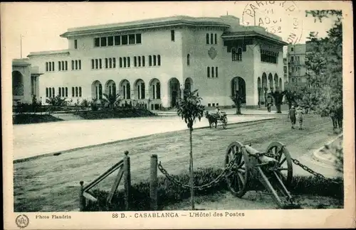 Ak Casablanca Marokko, l'Hotel des Postes