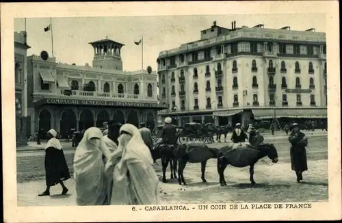 Ak Casablanca Marokko, Place de France