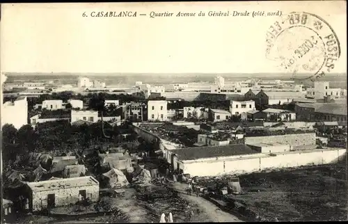 Ak Casablanca Marokko, Quartier Avenue du General Drude