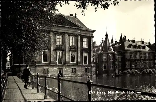 Ak Den Haag Südholland Niederlande, Mauritshuis Hofvijver