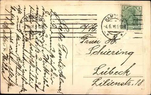 Präge Ak Vorm Kleeblatt unsres Bismarck Zeichen muss eine Welt von Feinden weichen