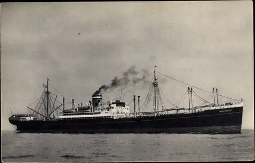 Ak Dampfer SS Duivendijk, Ansicht Steuerbord, Holland America Line, HAL
