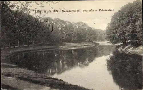 Ak Leeuwarden Friesland Niederlande, Noordersingel, achterkant Prinsentuin