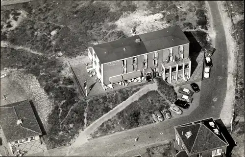 Ak Noordwijk aan Zee Südholland, Hotel Zeezicht, Fliegeraufnahme