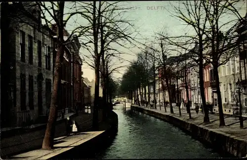 Ak Delft Südholland Niederlande, Kanal