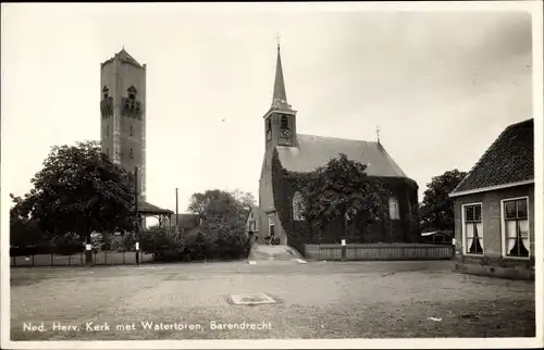 Ak Barendrecht Südholland, Ned. Herv. Kerk met Watertoren