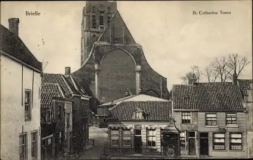 Ak Brielle Südholland, St. Catharina Toren
