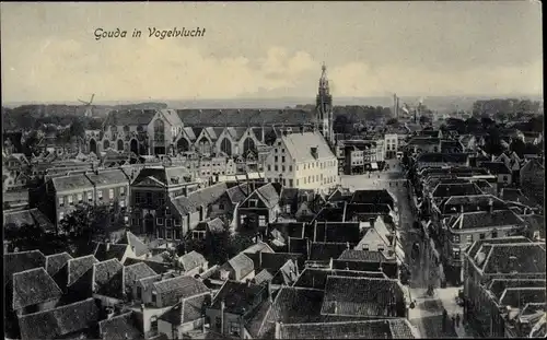 Ak Gouda Südholland Niederlande, Panorama