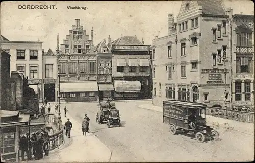 Ak Dordrecht Südholland Niederlande, Vischbrug, Auto