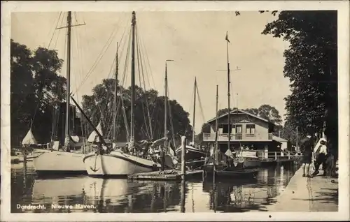 Foto Ak Dordrecht Südholland Niederlande, Nieuwe Haven, Boote
