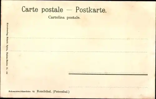 Ak Schwarzwaldtrachten, Schwarzwälderinnen, Renchtal, Peterstal