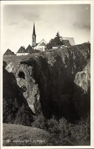 Ak Altenberg im Erzgebirge, Teilansicht, Kirche