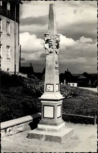 Ak Altenberg im Erzgebirge, Postmeilensäule von 1722