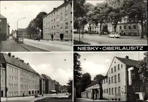 Ak Niesky in der Oberlausitz, Rathaus, Friedrich Engels Straße, Kulturhaus Herbert Balzer