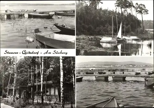 Ak Quitzdorf am See Oberlausitz, Stausee, Am Säuberg, Boote