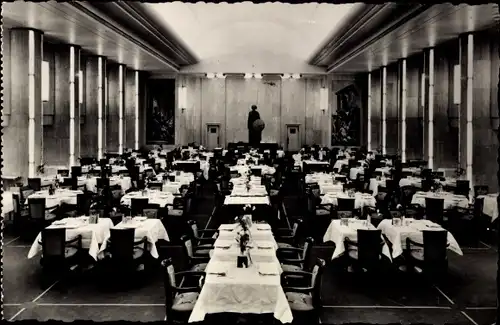 Ak Paquebot Liberté, CGT French Line, Salle a manger de 1ere classe