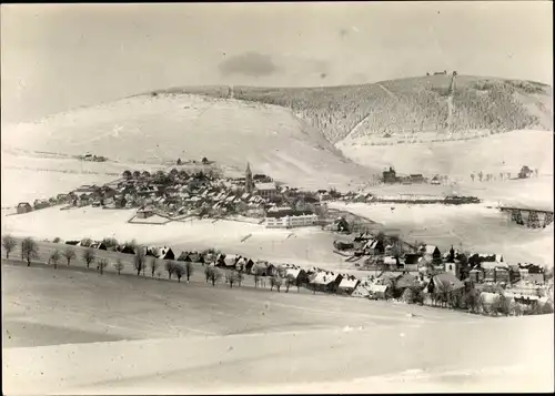 Ak Oberwiesenthal im Erzgebirge, Panorama, Winter, Schnee