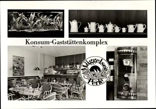 Ak Berlin Köpenick, Konsum Gaststättenkomplex Müggelseeperle, Cafe