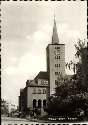Ak Wilkau Haßlau in Sachsen, Rathaus, Turm