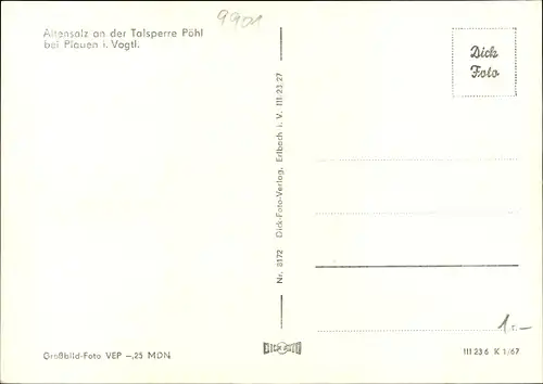 Ak Altensalz Neuensalz Vogtland, An der Talsperre Pöhl, Kirche