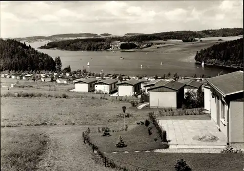 Ak Pöhl Vogtland, Talsperre, Bungalows, Stausee