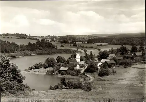 Ak Altensalz Neuensalz Vogtland, Talsperre Pöhl, Stausee, Kirche