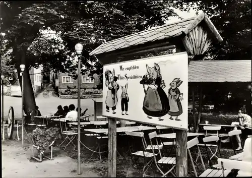 Ak Dröbischau Königsee in Thüringen, Gaststätte Kemter, Terrasse