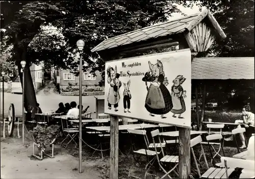 Ak Dröbischau Königsee in Thüringen, Gaststätte Kemter, Terrasse