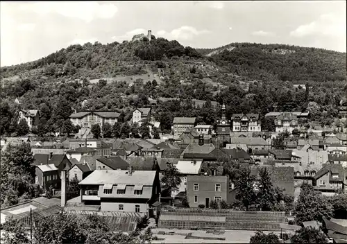 Ak Bad Blankenburg in Thüringen, Teilansicht, Burg