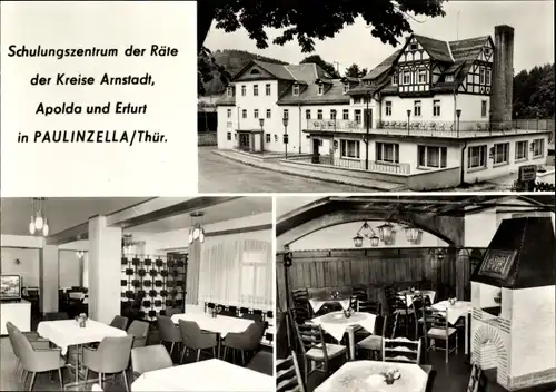 Ak Paulinzella Königsee Rottenbach Thür., Schulungszentrum Räte der Kreise Arnstadt, Apolda, Erfurt