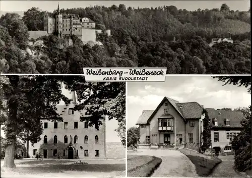 Ak Weißen Uhlstädt Kirchhasel an der Saale, Weißenburg, Weißeneck, Panorama