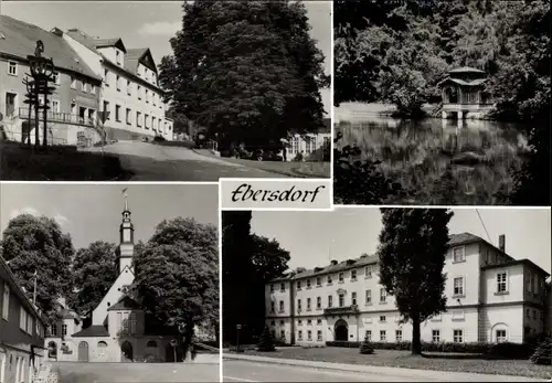 Ak Ebersdorf in Thüringen, Kirche, Teilansicht