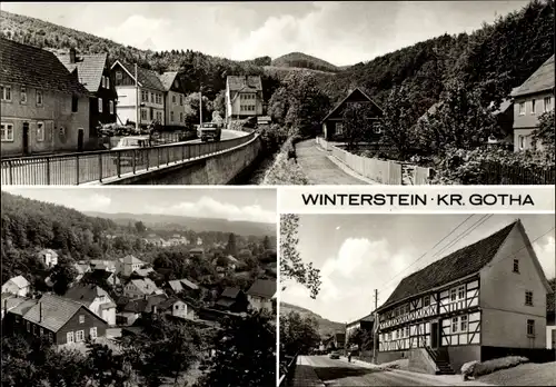 Ak Winterstein Waltershausen in Thüringen, Ortsansicht, Fachwerkhaus