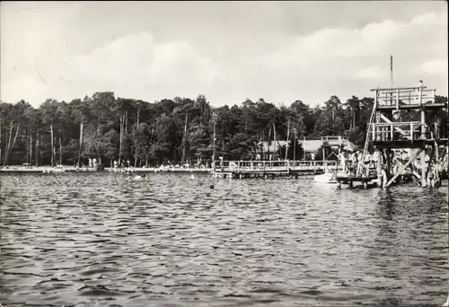 Ak Arendsee in der Altmark, Badesee, Steg, Ufer