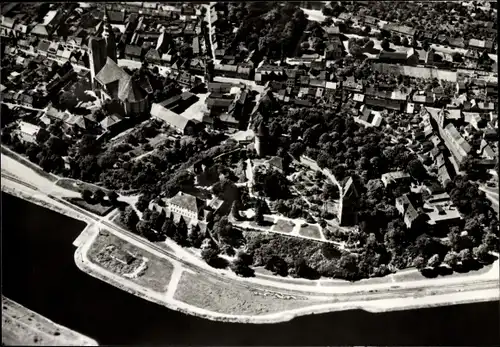 Ak Tangermünde an der Elbe, Fliegeraufnahme