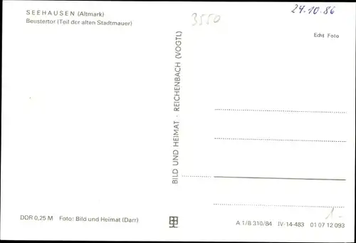 Ak Seehausen in der Altmark, Beustertor