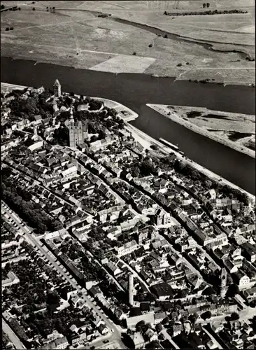 Ak Tangermünde in Sachsen Anhalt, Fliegeraufnahme
