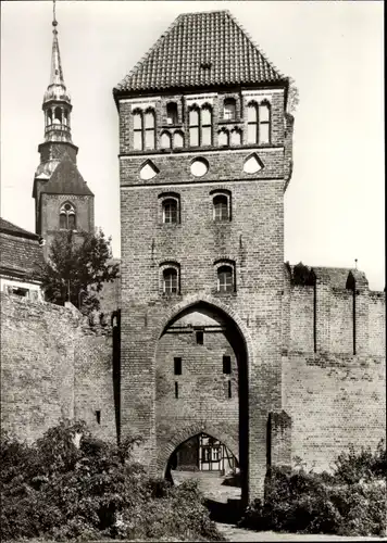 Ak Tangermünde in Sachsen Anhalt, Elbtor in der Stadtbefestigung